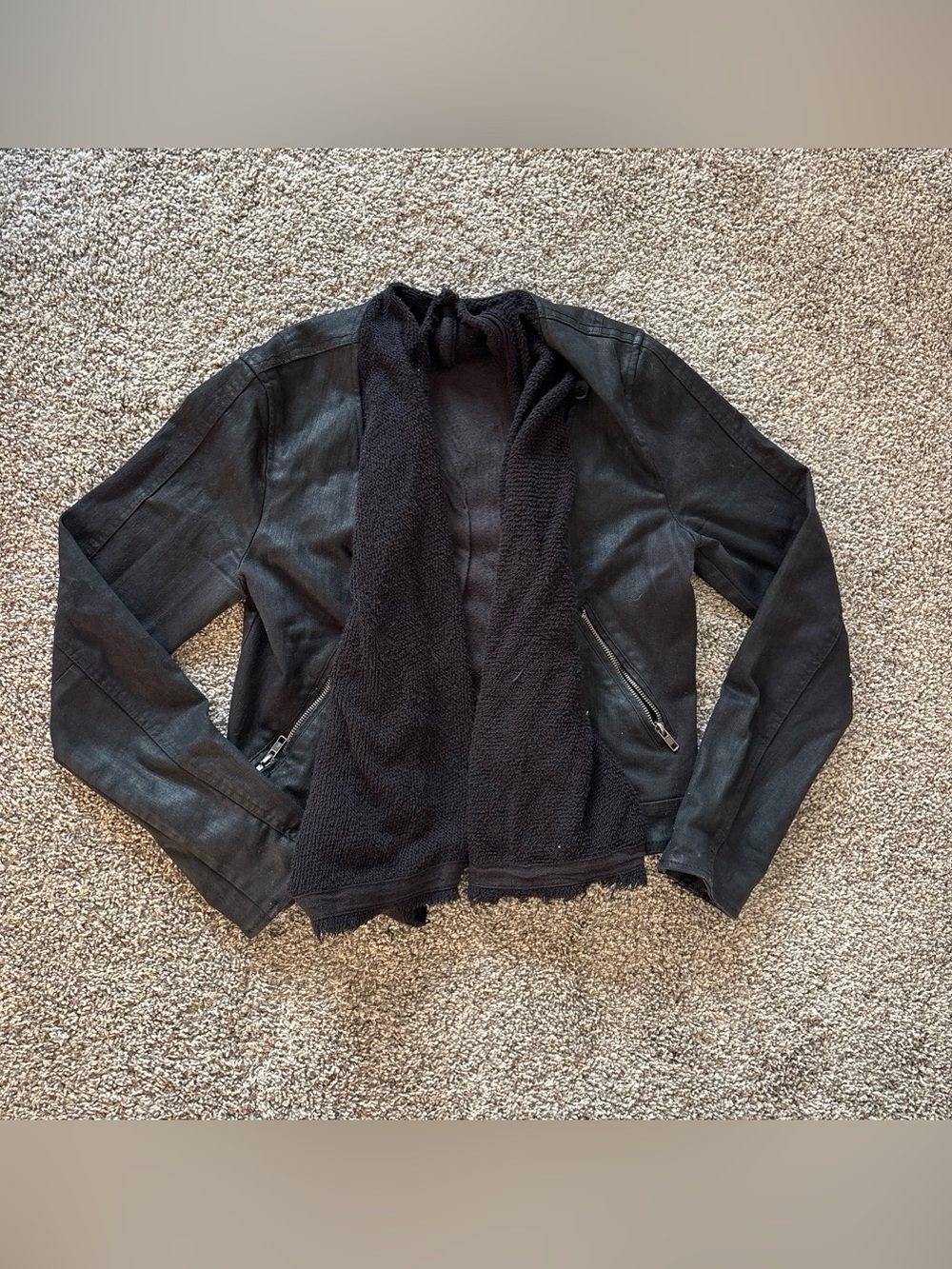 Free People Black Denim Jacket